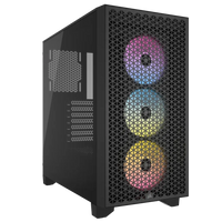 Corsair iCUE 4000X RGB Mid-Tower ATX PC Case with Tempered Glass (Black)