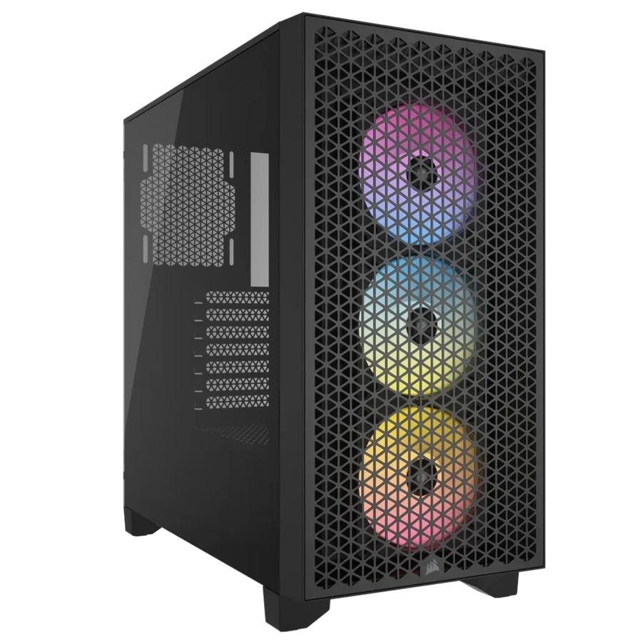 Corsair iCUE 4000X RGB Mid-Tower ATX PC Case with Tempered Glass (Black)