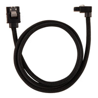 Corsair Premium Sleeved SATA Data Cable Set with 90° Connectors; Black; 60cm