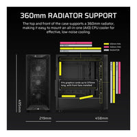 Corsair 3200D RS Mid-Tower PC Case Smoke 3x RS120 Fans 375mm GPU Clearance 360mm Radiator - Image 5