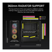 Corsair 3200D RS ARGB Mid-Tower PC Case Black 3x RS120 ARGB Fans 375mm GPU Clearance 360mm Radiator - Image 5