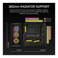 Corsair 3200D RS ARGB Mid-Tower PC Case Smoke 3x RS120 ARGB Fans 375mm GPU Clearance 360mm Radiator - Image 5