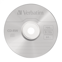 VERBATIM CD-RW 8X-12X Jewel Case 700MB 10 Pack