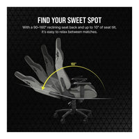 Corsair T3 Rush Gaming Chair Soft Fabric Memory Foam Lumbar Support (Charcoal/Grey) - Image 3