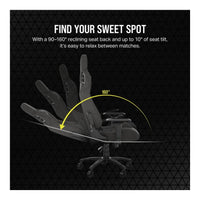 Corsair T3 Rush Gaming Chair Soft Fabric Memory Foam Lumbar Support (Charcoal) - Image 3