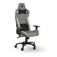 Corsair T3 Rush Gaming Chair Soft Fabric Memory Foam Lumbar Support (White/Grey) - Image 4