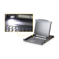 16P PS/2 USB VGA 19'' LCD KVM Switch W/(USA KB/SPKB)/W/(US/EU) CORD ATEN