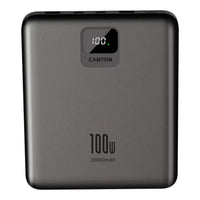 CANYON power bank PB-2008 LED FLAT 20000 mAh PD100W QC3.0 Dark Grey - Image 5