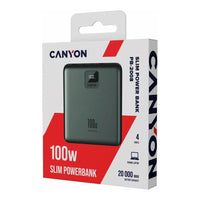 CANYON power bank PB-2008 LED FLAT 20000 mAh PD100W QC3.0 Dark Grey - Image 4