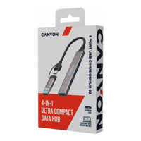 CANYON hub DS-02 4in1 USB-A/C Grey - Image 4