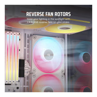 Corsair iCUE LINK LX140-R RGB 140mm PWM Reverse Fan 480-2000 RPM Magnetic Dome Bearing (White) - Image 4
