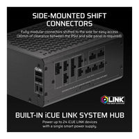 Corsair HX1200i SHIFT 1200W Cybenetics Platinum Fully Modular ATX PSU iCUE LINK Side-Mount - Image 3