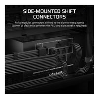 Corsair RM Series™ RM1000x Shift — 1000 Watt 80 PLUS Gold Fully Modular ATX PSU; ATX 3.1; PCI-E 5.1; 10yr Warranty