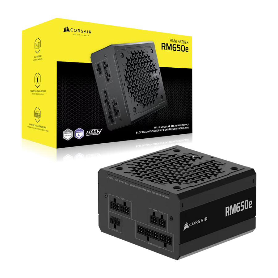 Corsair RM650e 650W 80 PLUS Gold Fully Modular ATX Power Supply ATX 3.1 PCIe 5.1