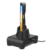 Zebra TC22/TC27 Single Slot Charge Only Cradle; Removable shim pre-installed for device without boot; compatible for device with