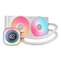 Corsair iCUE LINK TITAN 240 RX LCD 240mm AIO Liquid CPU Cooler 2x 120mm Fans LCD Display (White) - Image 4