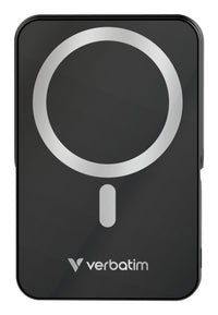 Verbatim Charge 'n' Go Power Bank with Stand Magnetic Wireless 10000mAh - Black