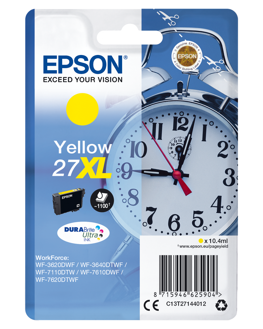 Epson Ink Cartridges Yellow XL T271440 WF-3620DWF