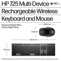 HP 725 Multi Rechargable Wireless Keyboard and Mouse Combo - Image 5