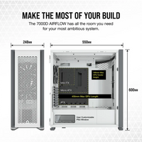 Corsair 7000D AIRFLOW Full Tower ATX PC Case with Tempered Glass (White) - Image 5