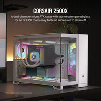Corsair 2500X Midi-Tower ATX PC Case White Tempered Glass - Image 5