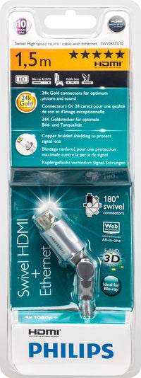Philips 1.5M HDMI - HDMI 500 360° Swivel
