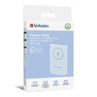 Verbatim Charge 'n' Go Magnetic Wireless Power Bank 5000 Blue