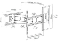 Equip Brack, TV 37"-70" Articulating Wal