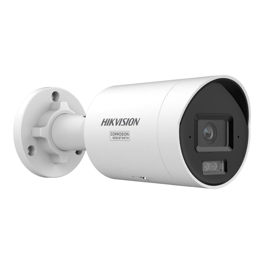 Hikvision 4MP Smart Hybrid Light with ColorVu Fixed Mini Bullet Network Camera, 4mm, Two-way Audio, Strobe & Audible Alarm, IR/WL up to 40m, IP67