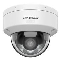 Hikvision 4MP Smart Hybrid Light with ColorVu Fixed Dome Network Camera, 2.8mm, Two-way Audio, IR/WL up to