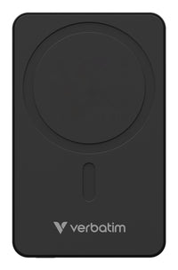 Verbatim Charge 'n' Go Essentials Power Bank Magnetic Wireless 5000mAh Black
