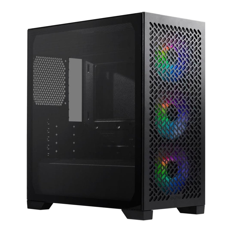 Cooler Master Masterbox Elite 302 Mirco-ATX Airflow PC with pre-installed 3x 120mm ARGB fans case
