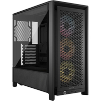 Corsair FRAME 4000D RS ARGB Midi-Tower ATX PC Case Black Tempered Glass 3x 120mm Fans