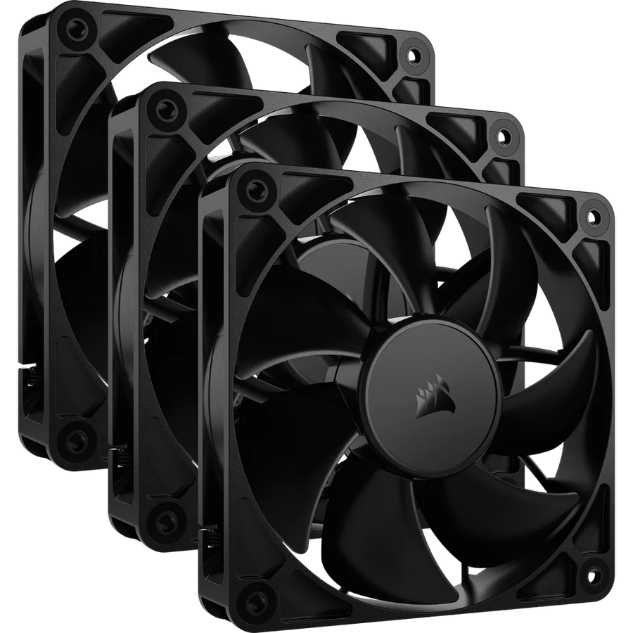 Corsair RS120 120mm PWM Case Fan Black Triple Pack