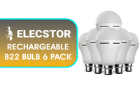 Elecstor B22 7W Rechargeable Warm White 6 Pack - main