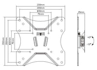 Equip Brack, TV 23"-42" Fixed Slim Wall