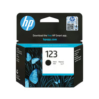 HP 123 Black Original Ink Cartridge ~120 pgs