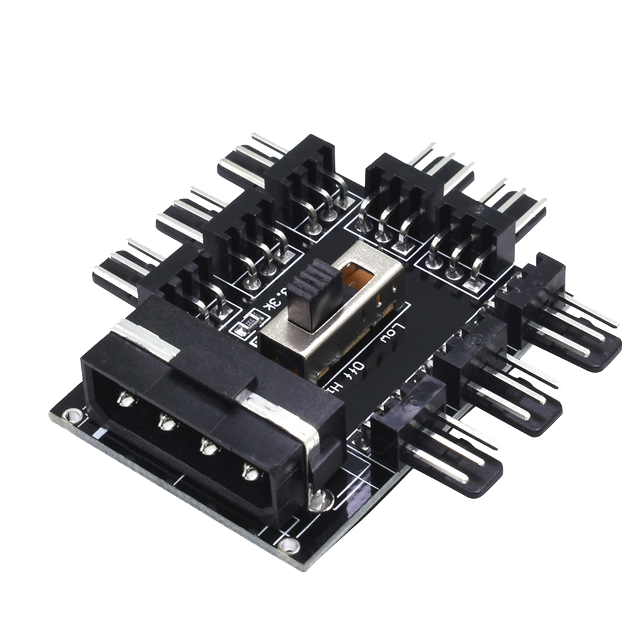 Molex to 8 X Fan + Speed Selector