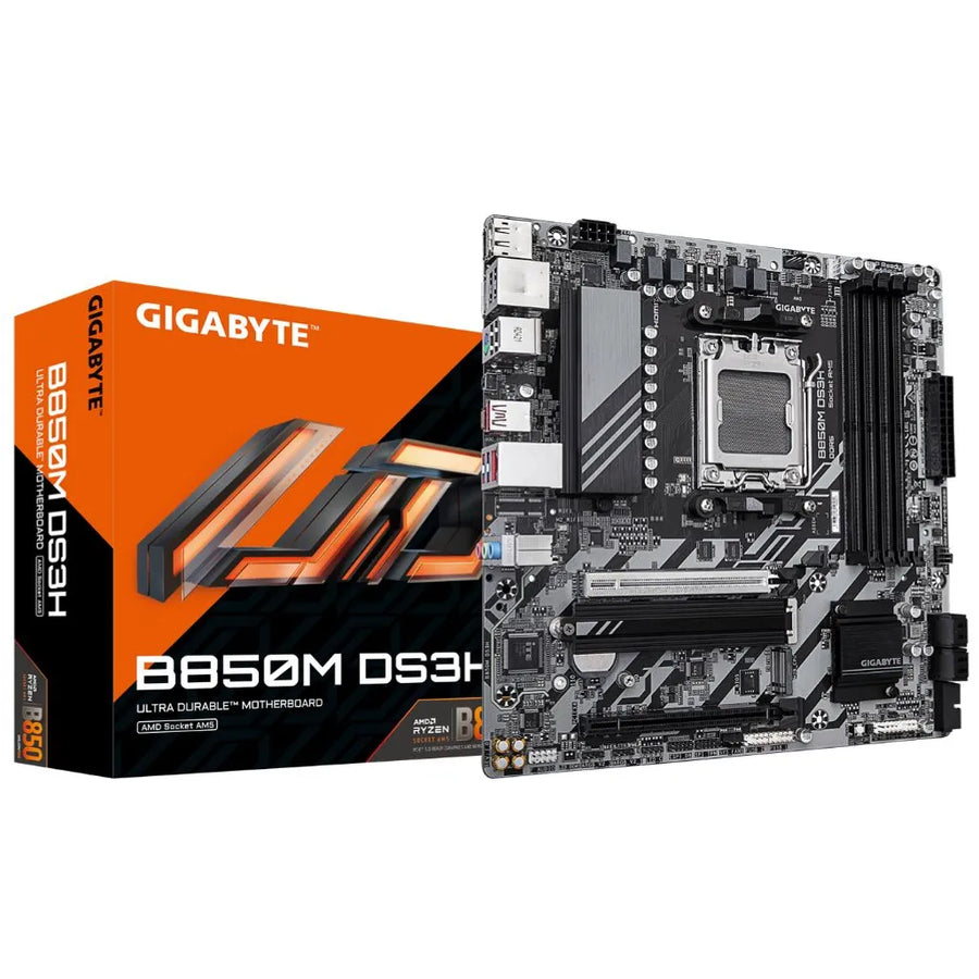 Gigabyte B850M DS3H Micro-ATX Motherboard AMD AM5 B850 DDR5 4-DIMM 2x M.2 HDMI DP