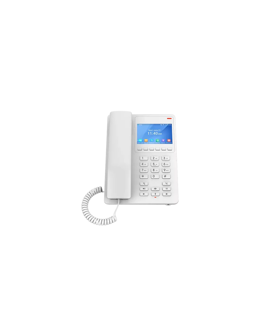 Grandstream 2 Line 3.5'' Color LCD WiFi 6 Hotel Phone White | GHP630W