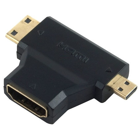 Micro HDMI ( M)+mini Hdmi (m) to HDMI (F)