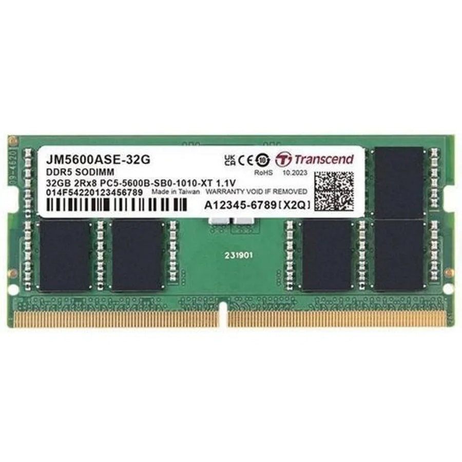 Transcend JetRam 32GB DDR5-5600 SO-DIMM 262-pin ECC Laptop Memory
