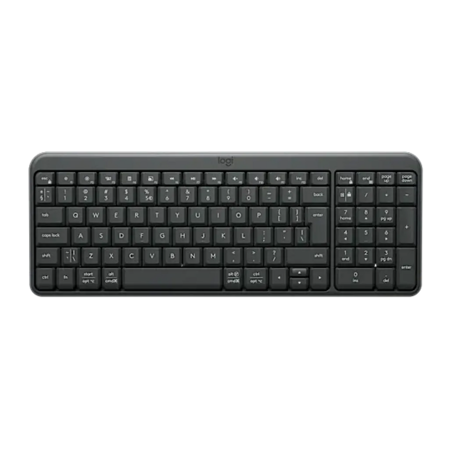 Logitech K250 Compact Bluetooth Wireless Keyboard with Numpad 12-Month Battery Life