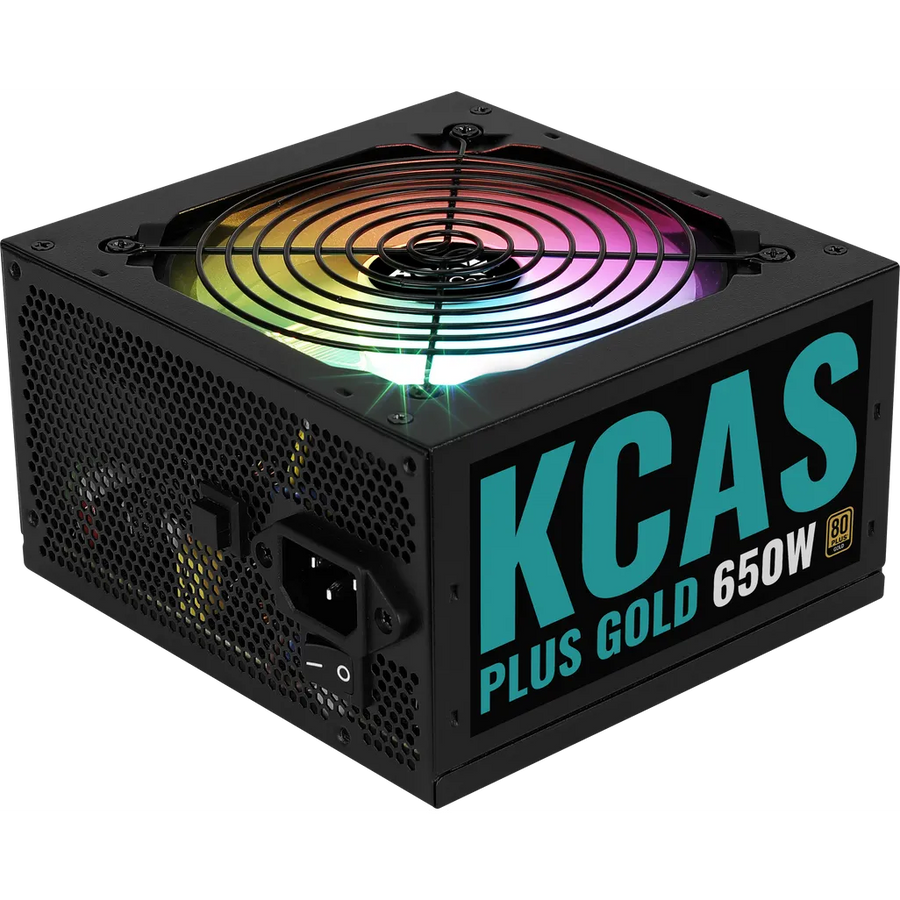 Aerocool KCAS Plus Gold 650W 80 PLUS Gold ARGB Non-Modular ATX Power Supply