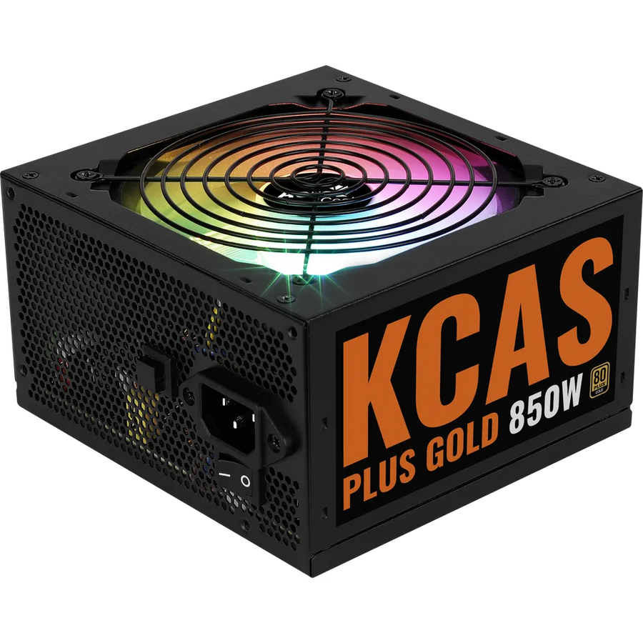 Aerocool KCAS Plus Gold 850W 80 PLUS Gold ARGB Non-Modular ATX Power Supply