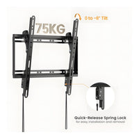 RCT Slim Tilt TV Wall Mount 32 to 75-inch 75kg Capacity 8 Degree Tilt VESA Compatible Black - Image 4