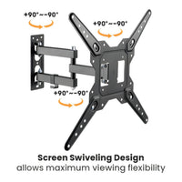 RCT Full-Motion TV Wall Mount 23 to 65-inch up to 30kg Tilt and Swivel VESA Compatible Black - Image 3