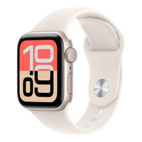 Out of Box Apple Watch SE 3 GPS 40mm Starlight Aluminium Case with Starlight Sport Band - S/M