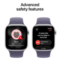Apple Watch Series 11 GPS 46mm Silver Aluminium Case with Purple Fog Sport Band - M/L,Model A3333 - Image 4