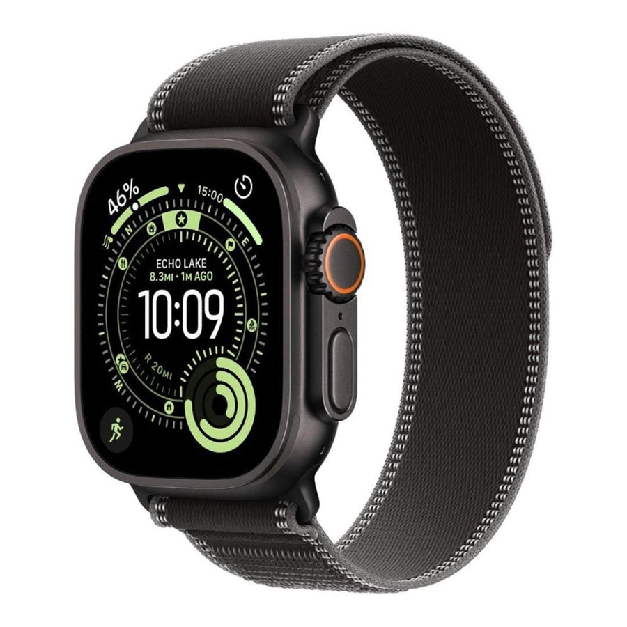 Apple Watch Ultra 3 GPS + Cellular 49mm Black Titanium Case with Black/Charcoal Trail Loop - M/L